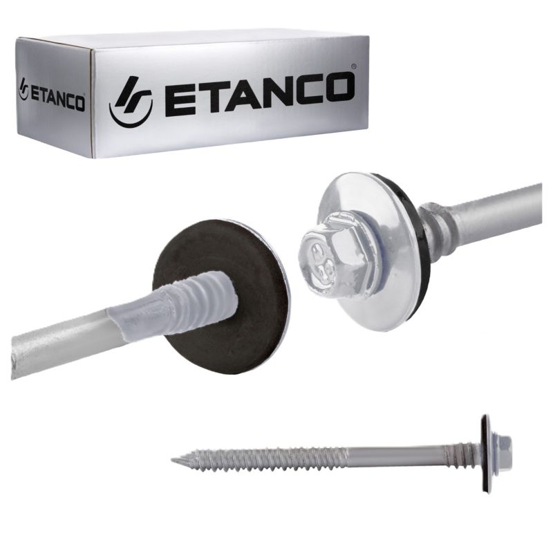 Wkręty dachowe Etanco GTRW 6,4/7,0x210 mm RAL 9006 100szt