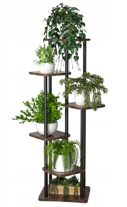Kwietnik Artdesign na kwiaty stojak metalowy stojący loft rośliny regał 132cm 1 szt.