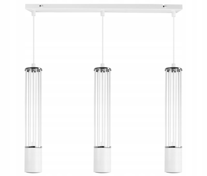 Lampa sufitowa wisząca Light Home LH Aria 3x GU10 biały/srebrny 1szt.