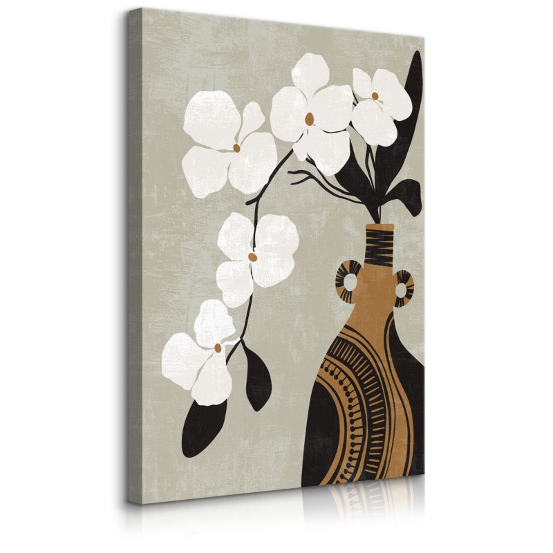 Obraz Muralo Do Salonu Orchidea Kwiaty Natura Abstrakcja Styl Boho 30x40 cm 1 szt.