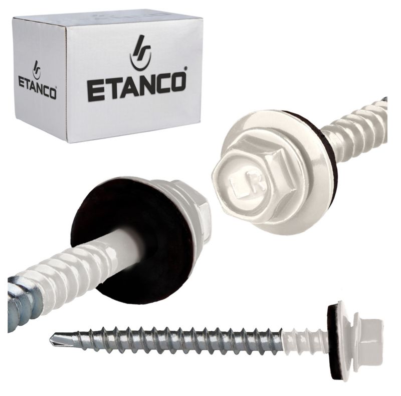 Wkręty farmerskie Etanco GTF2 4,8x60 mm RAL 9010 100szt