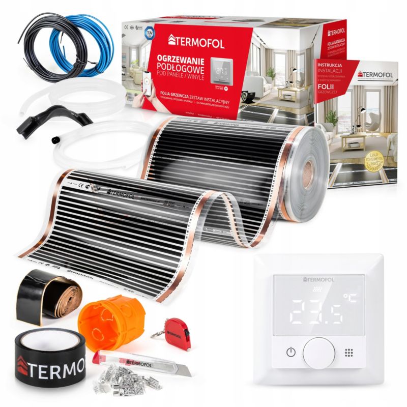 ZESTAW Folia Grzewcza TERMOFOL na podczerwień moc 60W 50cm pow. 26m² + TF-H5 1kpl