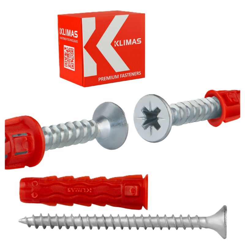 Kołki uniwersalne Klimas SFXP 10x60 mm z wkrętem stożkowym 50szt