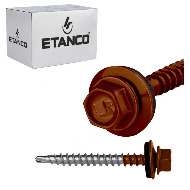 Wkręty farmerskie Etanco GTF2 Z14 malowane RAL 8004 4,8x50 mm 100szt