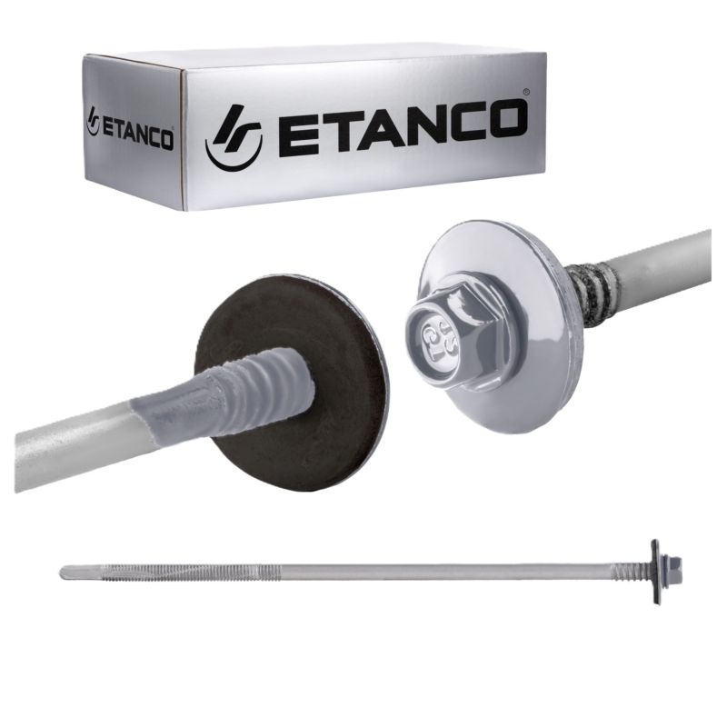 Wkręty dachowe Etanco GTR12 5,5/6,3x200 mm RAL 9006 100szt