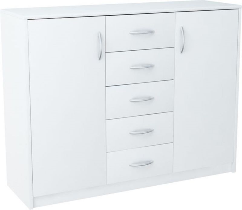 Komoda Matkam szafka 110 cm 2d5s regał Rob biała 1 szt.