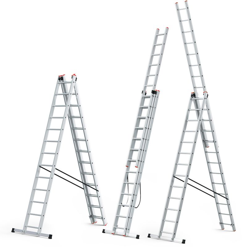 Drabina aluminiowa HIGHER wielofunkcyjna 3x13 na schody 1 szt.