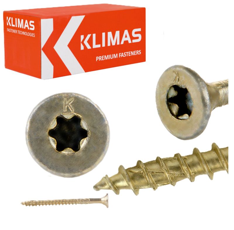 Wkręty konstrukcyjne Klimas WKCS ocynkowane do drewna 4,5x70 mm 250szt