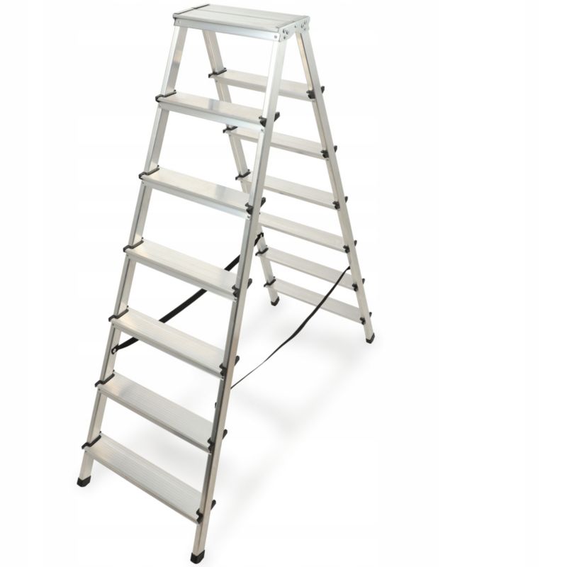 Drabina KADAX Aluminiowa Składana 7 Stopniowa Domowa mocna 125kg Produkt Polski 1szt.