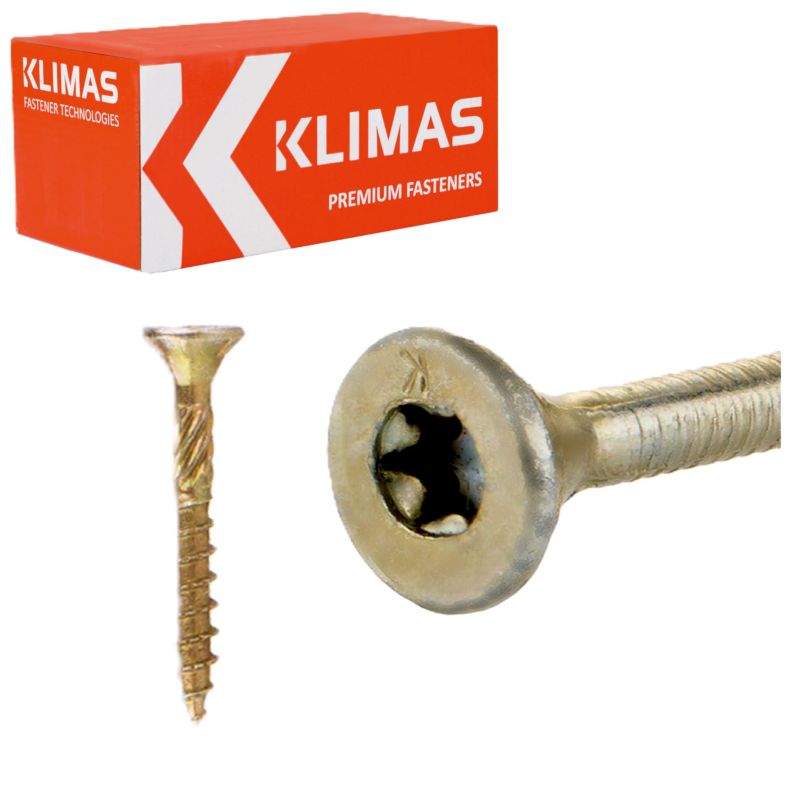 Wkręty konstrukcyjne Klimas WKCS ocynkowane do drewna 4,0x35 mm 500szt