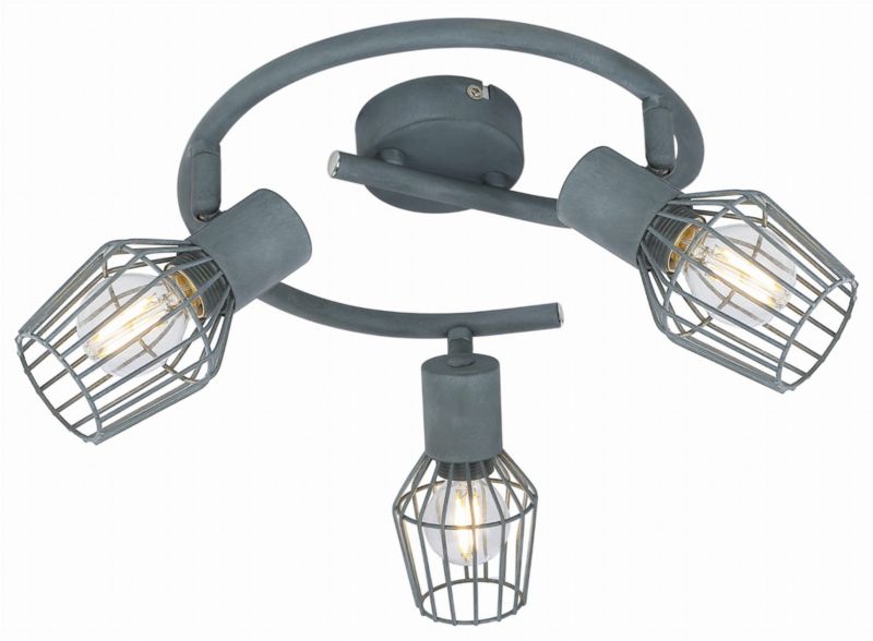 Lampa sufitowa wisząca Candellux Viking 8040 szara szerokość 43 cm 3xE14 x 40W 1 szt.
