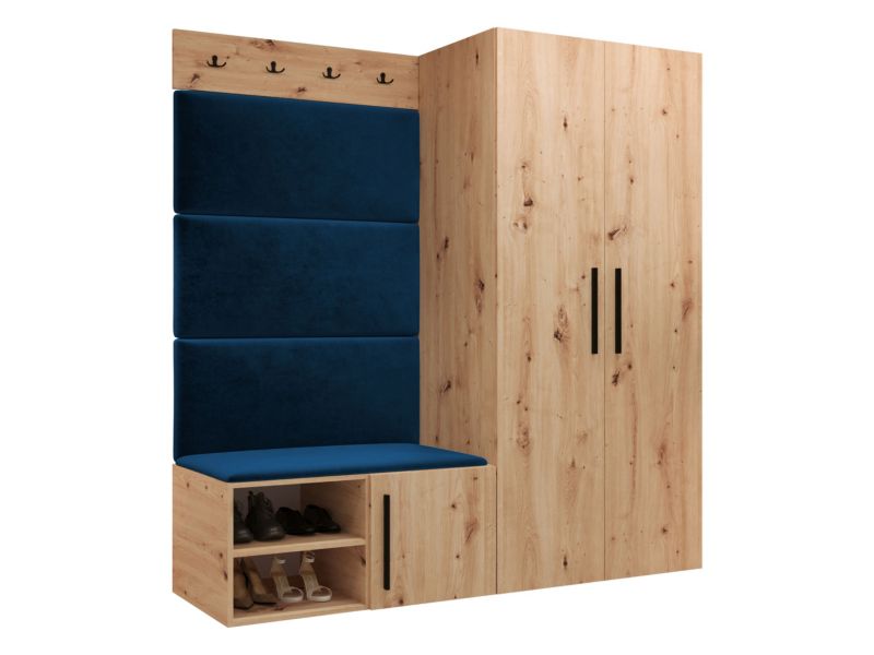 Garderoba MIRJAN 24 Medi I dąb artisan + granatowy 1 kpl.