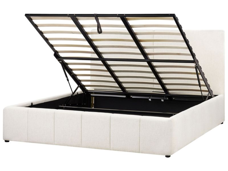 Łóżko z pojemnikiem Castelnavet 180 x 200 cm Złamana biel 1 szt.