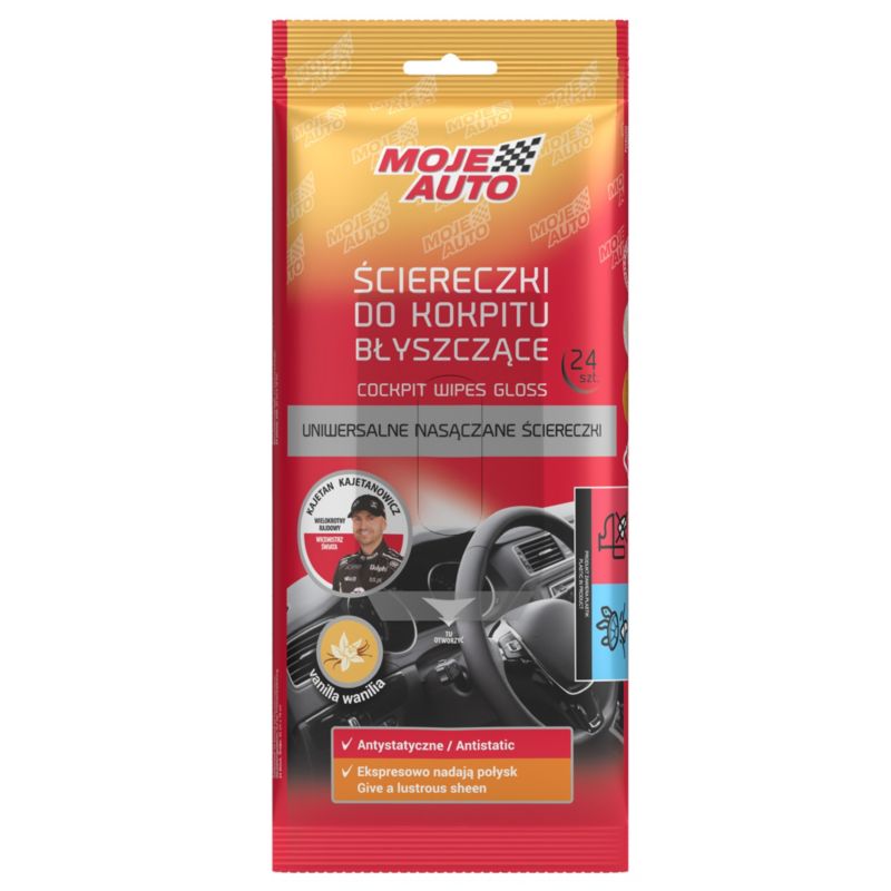Ściereczki do kokpitu Moje Auto wanilia błyszczące 24 szt.