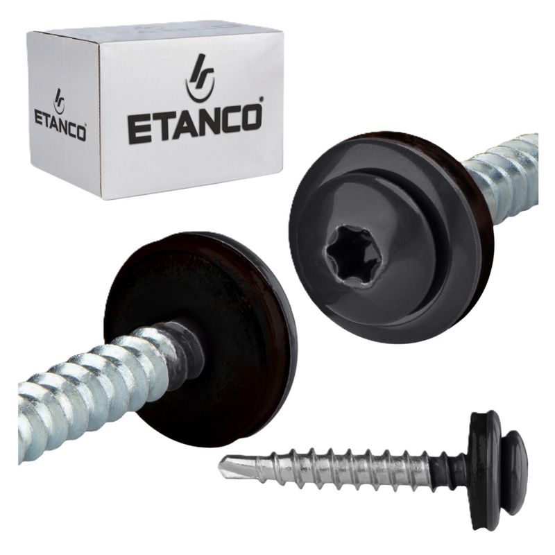 Wkręty farmerskie Etanco GTFP Panhead Lakierowane RAL 7024 4,8x35 mm 250szt