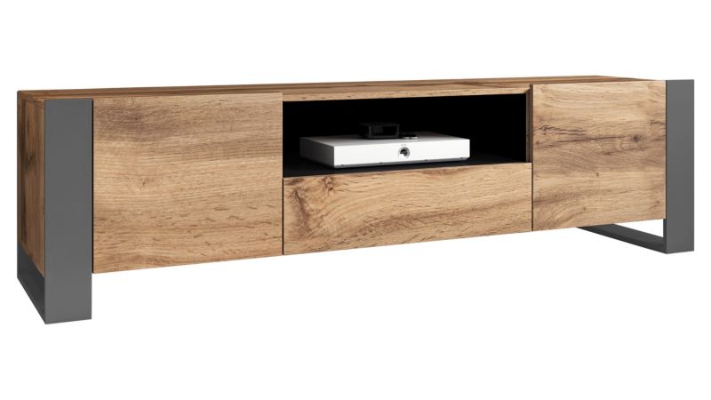 Szafka RTV MIRJAN 24 Wood wotan/antracyt 1 szt.