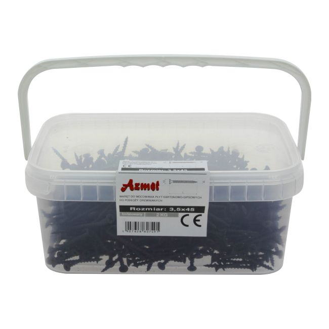 Wkręty fosfatowane Azmet 3,5 x 45 mm do drewna 2 kg
