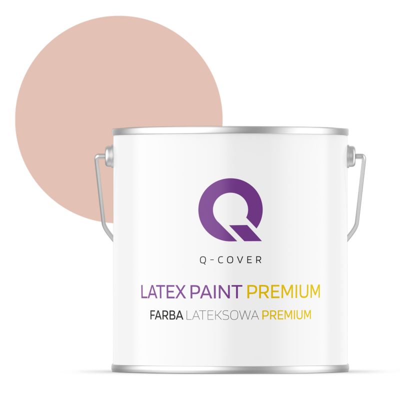 Farba Lateksowa Premium Plamoodporna do Ścian i Sufitów Q-Cover Róż wenecka H4856 Głęboki Mat 5L