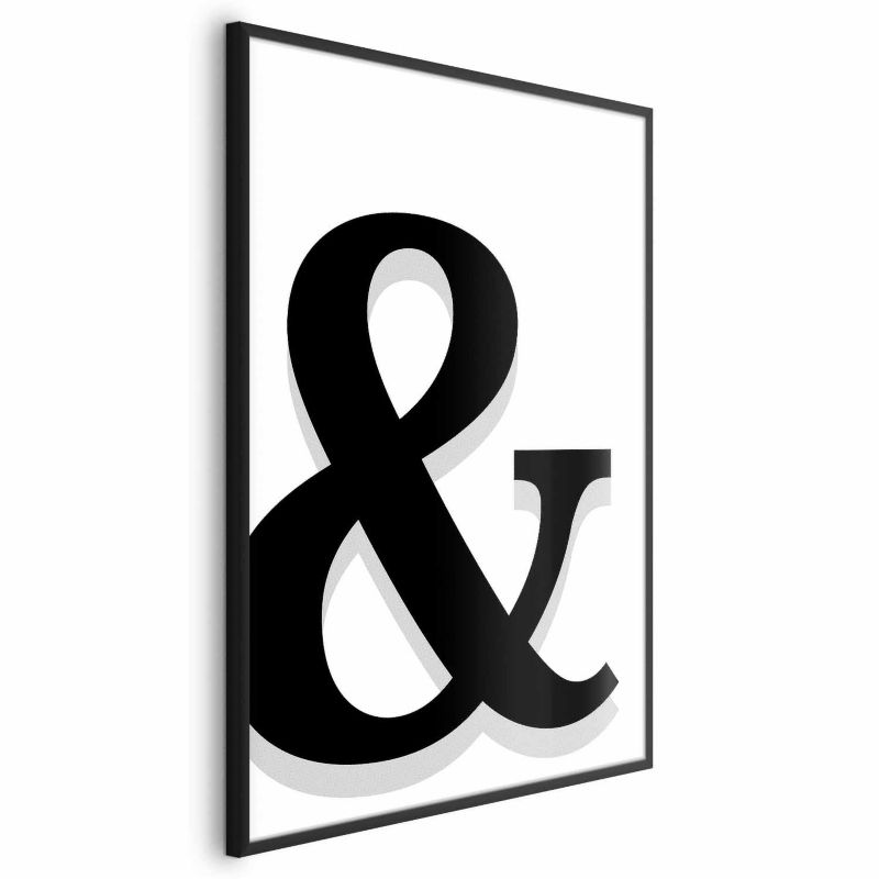 Plakat Artgeist Ozdobna litera 40x60 cm z ramą czarną 1 szt