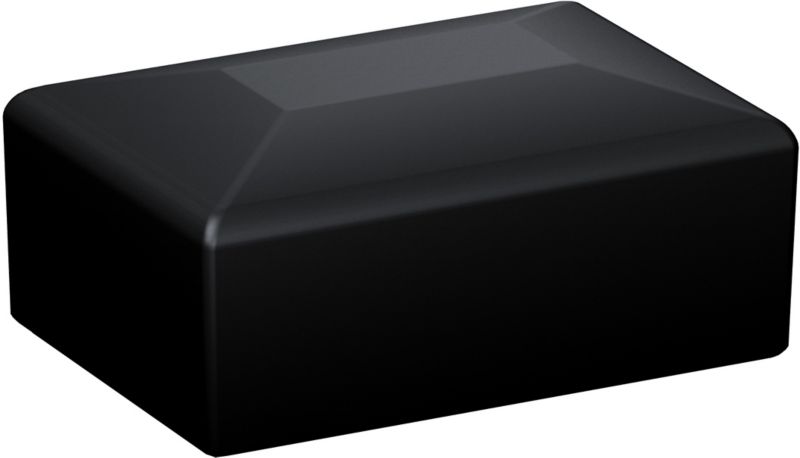 Nasadki na słupki ogrodzeniowe 6 x 4 cm czarne 6 szt.