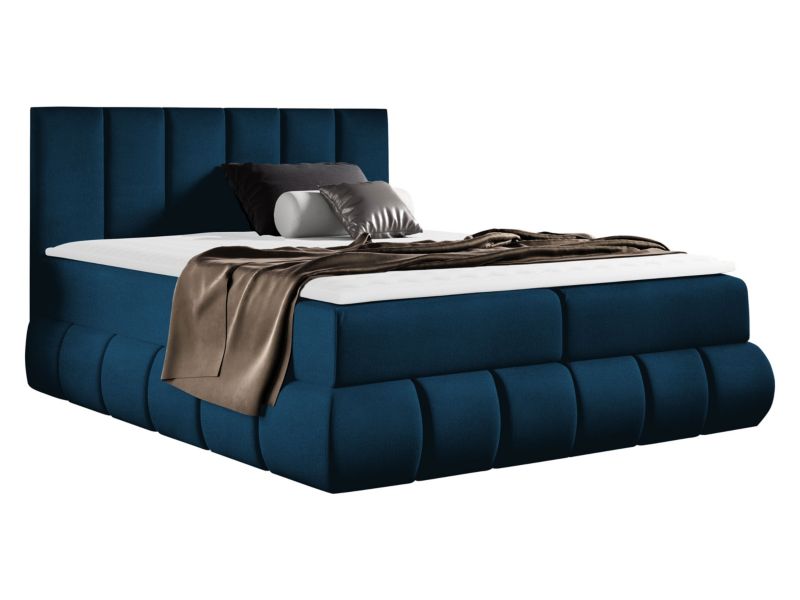 Łóżko kontynentalne MIRJAN 24 Venezia 180x200 ciemny szafir 1 szt.