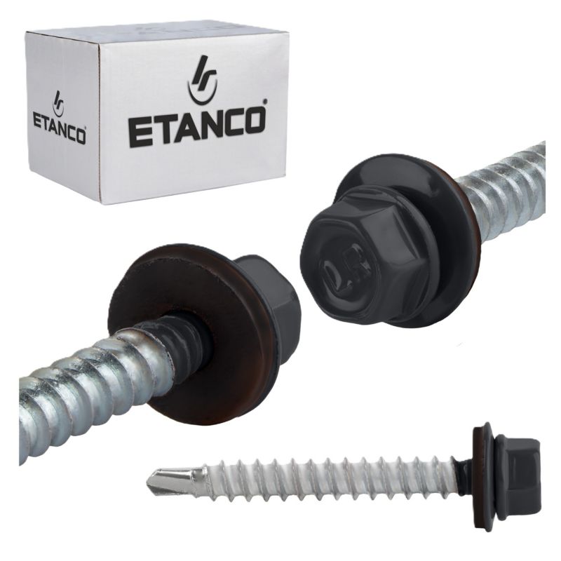 Wkręty farmerskie Etanco GTF HD Z16 Lakierowane RAL 7016 6,4x50 mm 100szt