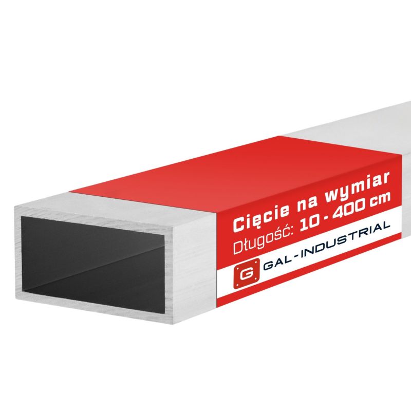 Profil Aluminiowy GAL-INDUSTRIAL 40x30x2 mm 120 cm Rura Prostokątna Aluminium Na Wymiar 1 szt.