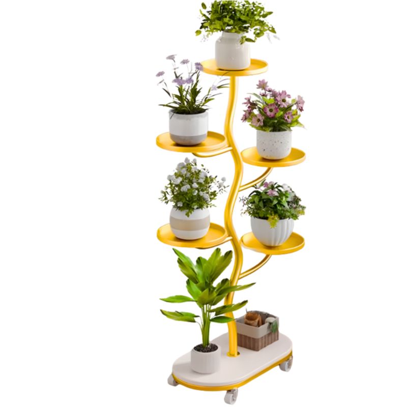 Kwietnik Artdesign stojak na rośliny metalowy stojący regał na kółkach złoty 105 cm 1 szt.