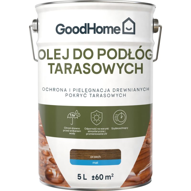 Olej do tarasów GoodHome orzech 5 l