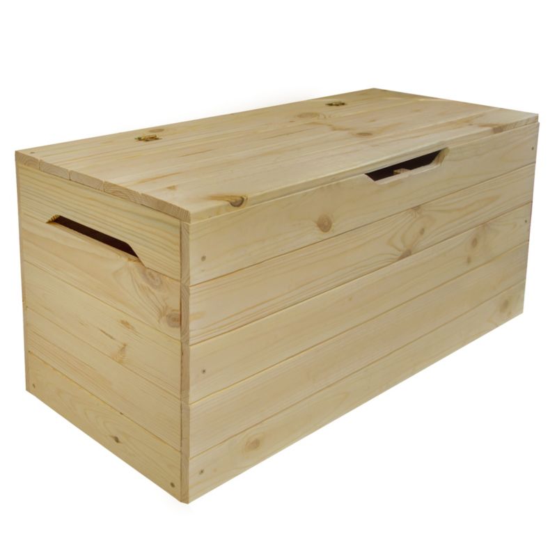 Drewniana skrzynka 4iQ Group 75x33x34cm skrzynia 88L 1szt.