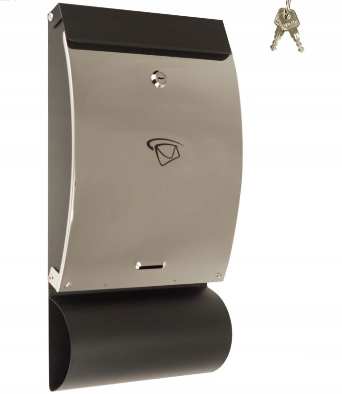 Skrzynka FEINZ Na Listy Pocztowa Gazetnik 46 X 25 Cm Duża Nierdzewna Premium 1 szt.