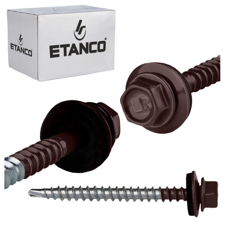 Wkręty farmerskie Etanco GTF2 4,8x60 mm RAL 8017 100szt