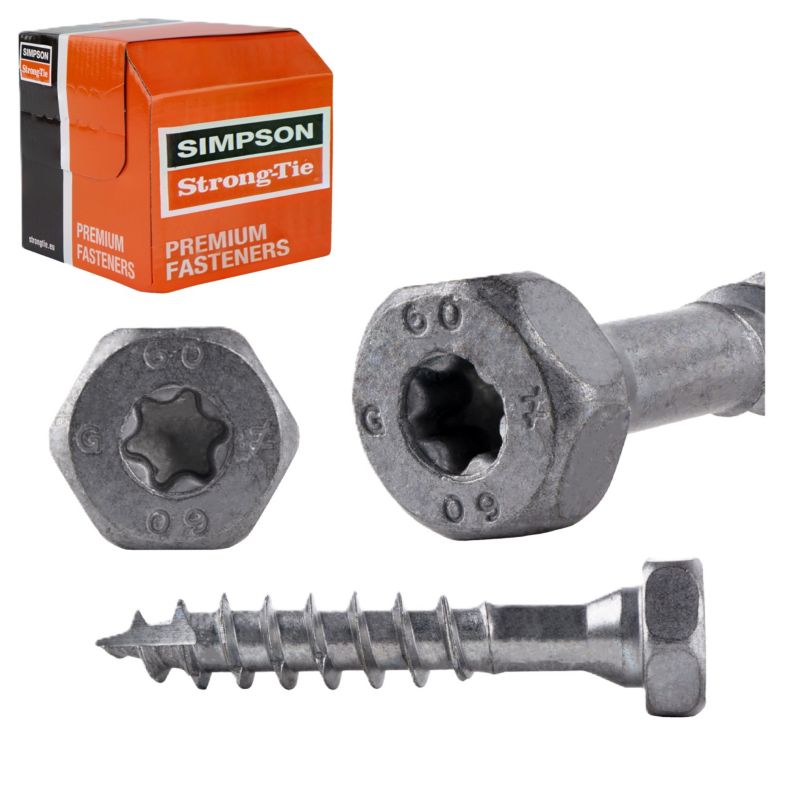 Wkręty do złączy ciesielskich Simpson SSH konstrukcyjne ocynkowane 10,0x60 mm 50szt