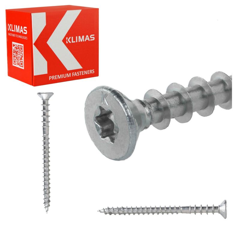 Wkręty dystansowe Klimas WKSS regulacyjne ocynkowane 6,0x90 mm 100szt