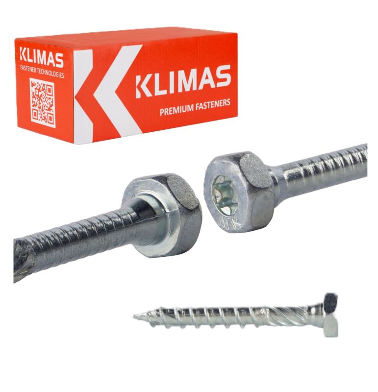 Wkręty do łączników Klimas WKCH Łeb sześciokątny Stal 8x70 mm 50szt