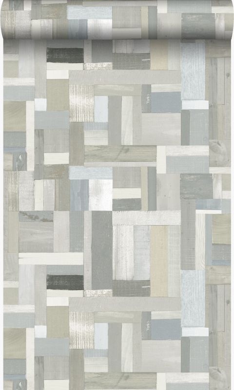 Tapeta Origin Wallcoverings motyw sklejki beżowym 53 cm x 10.05 m - 1 rol.