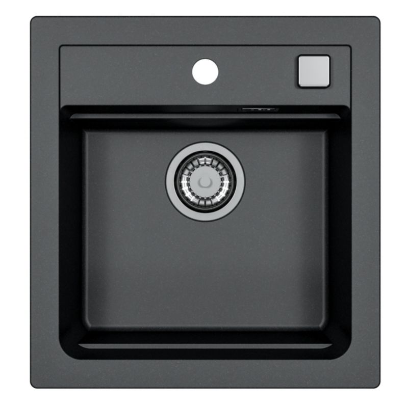 Zlewozmywak granitowy Alveus Atrox 20 kol. 91 czarny (47x50cm) 1-komorowy 1szt.