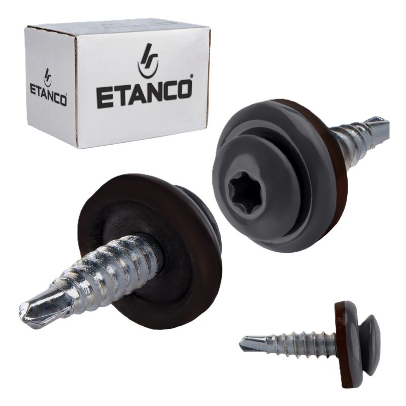 Wkręty farmerskie Etanco GTF02P Panhead Lakierowane RAL 7024 4,8x20 mm 250szt