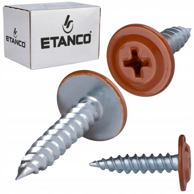 Wkręty Podkładkowe Etanco Do Stali, Zszywka 4,2X19Mm, Ral8004 Gm-S 250Szt.