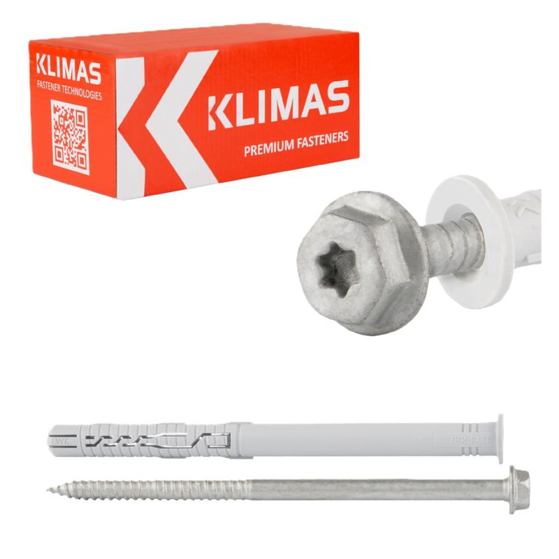 Kołki ramowe rozporowe Klimas KPR-FAST Stalowe 12x140 mm 25zt