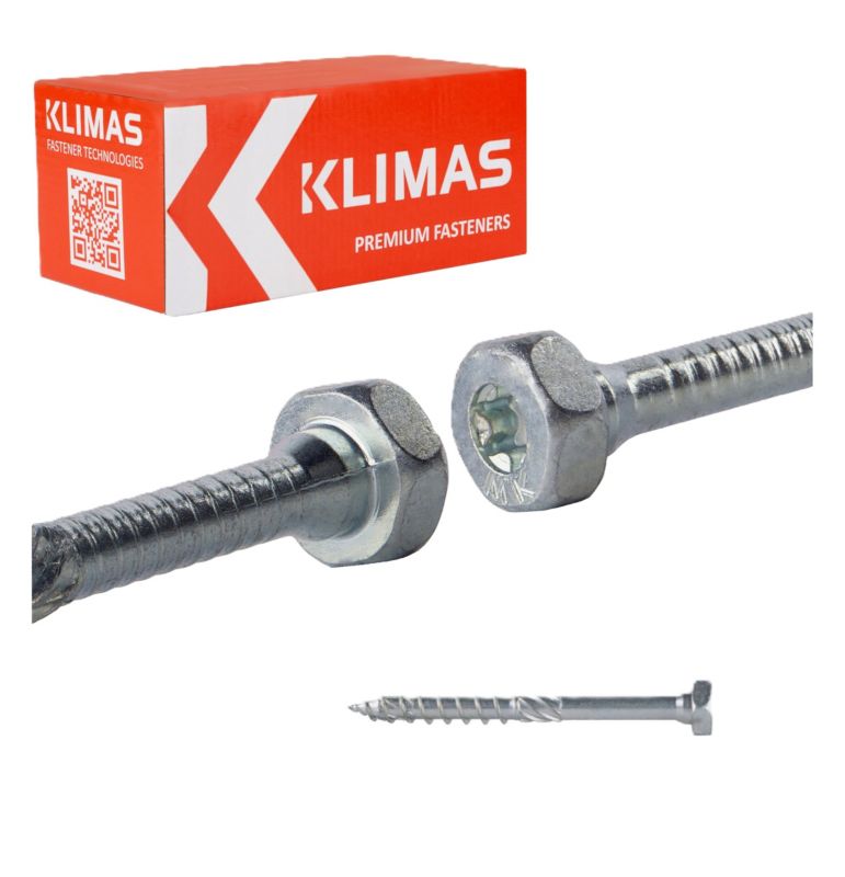 Wkręty do łączników Klimas WKCH Łeb sześciokątny Stal 8x100 mm 50szt