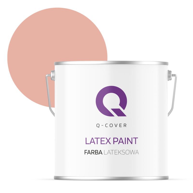 Farba Lateksowa Do Ścian i Sufitów Q-Cover Łososiowy jasny H5551 Głęboki Mat 5L