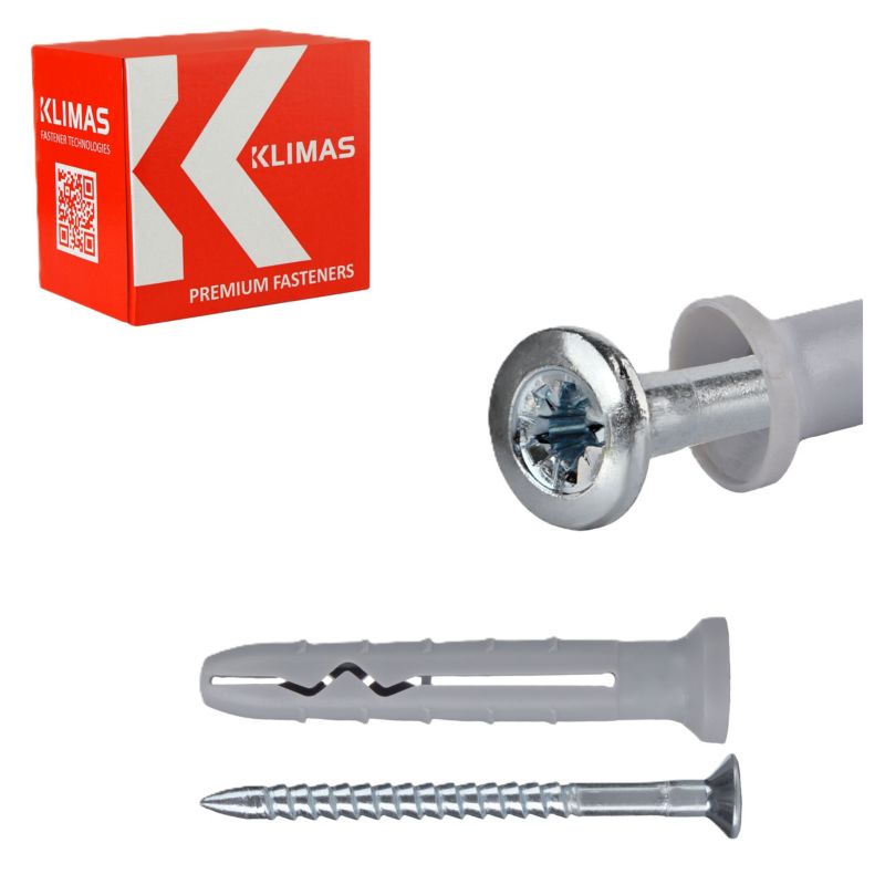 Kołki do wbijania Klimas Rozporowe Stalowe 10x180 mm 50 szt