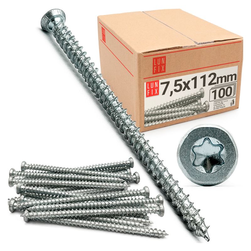 Wkręty do ościeżnic Lun Fix 7,5x112mm 100szt.