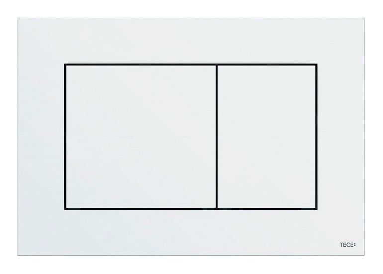 Przycisk spłukujący Tece Now biały z tworzywa, montaż zlicowany, 220x150 mm, 1 szt.