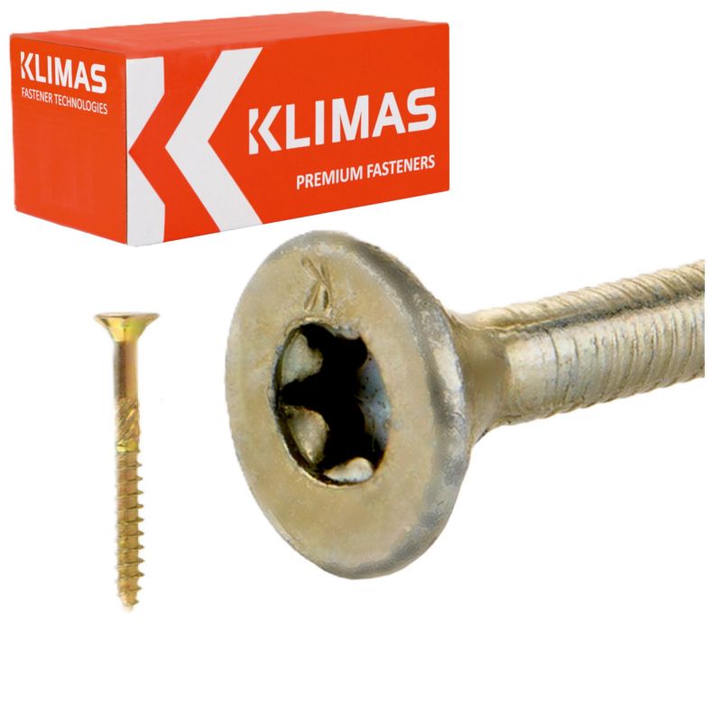 Wkręty konstrukcyjne Klimas WKCS ocynkowane do drewna 3,5x30 mm 500szt