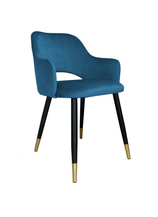 Krzesło NAPO VELVET GOLD ciemno niebieskie ATOS 1 szt.