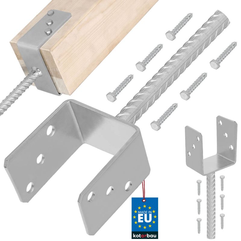 Podstawa słupa KOTARBAU z prętem u do wmurowania 100 mm 1 szt.