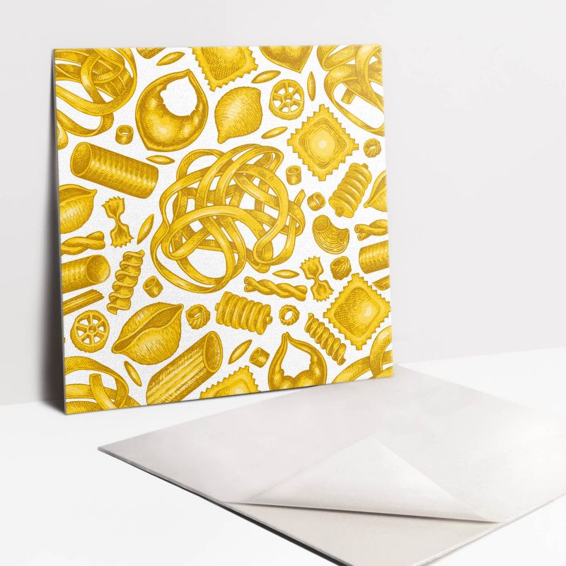 Kafelki samoprzylepne Tulup 30x30 cm Kreskówkowe makarony 9 szt.