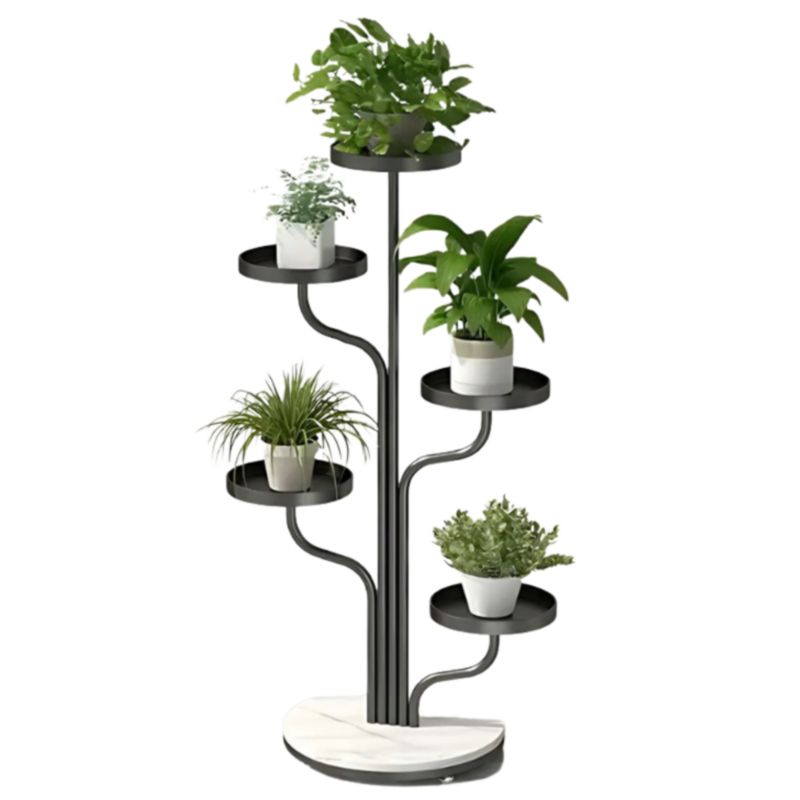 Kwietnik Artdesign stojak na rośliny metalowy stojący regał na kółkach czarny 135cm 1 szt.